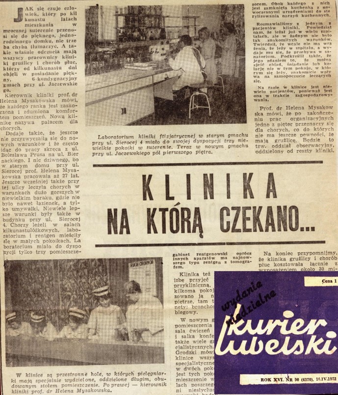 Archiwalny artykuł w gazecie. Wśr&oacute;d tekstu duży napis 